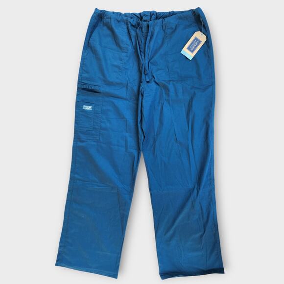Cherokee Scrub Pants Unisex L Workwear Core stretch Straight Leg Teal NWT - Picture 1 of 6
